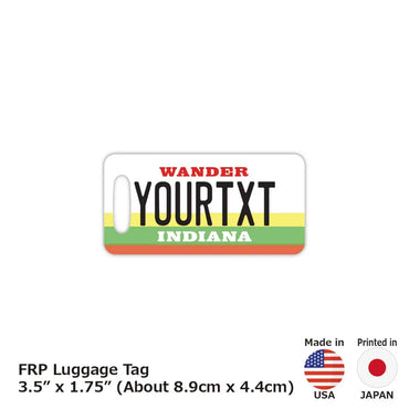 [Luggage tag] Indiana / original American license plate type / fashionable / loss prevention tag