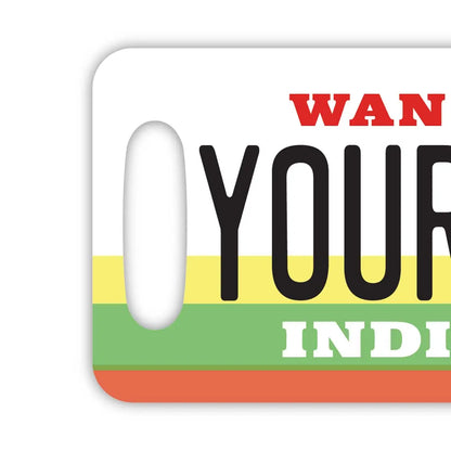 【ラゲッジタグ】インディアナ/オリジナルアメリカナンバープレート型・おしゃれ ・紛失防止タグ PL8HERO