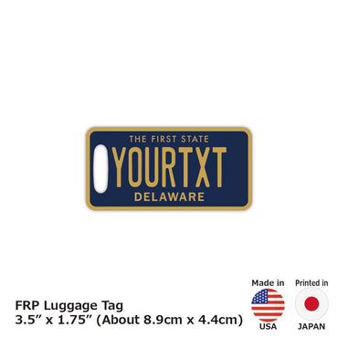 [Luggage tag] Delaware / Original American license plate type / Fashionable / Loss prevention tag