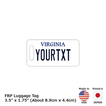 [Luggage tag] Virginia / original American license plate type / fashionable / loss prevention tag