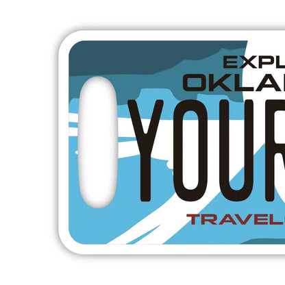 【ラゲッジタグ】オクラホマ/オリジナルアメリカナンバープレート型・おしゃれ ・紛失防止タグ PL8HERO