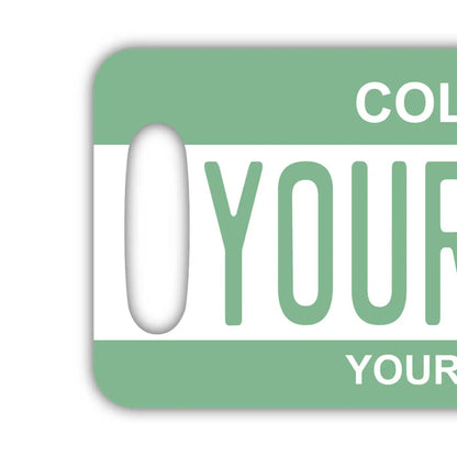 【ラゲッジタグ】カラー・グリーン/オリジナルアメリカナンバープレート型・おしゃれ ・紛失防止タグ PL8HERO