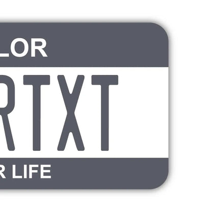 【ラゲッジタグ】カラー・グレー/オリジナルアメリカナンバープレート型・おしゃれ ・紛失防止タグ PL8HERO