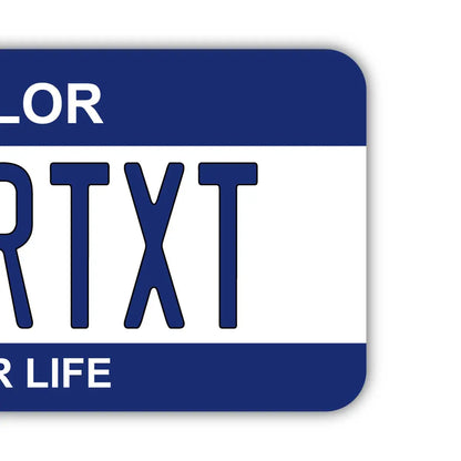 【ラゲッジタグ】カラー・ネイビー/オリジナルアメリカナンバープレート型・おしゃれ ・紛失防止タグ PL8HERO