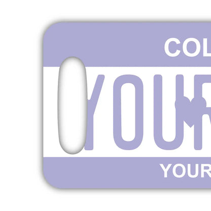 【ラゲッジタグ】カラー・パープル/オリジナルアメリカナンバープレート型・おしゃれ ・紛失防止タグ PL8HERO