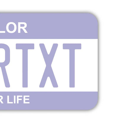 【ラゲッジタグ】カラー・パープル/オリジナルアメリカナンバープレート型・おしゃれ ・紛失防止タグ PL8HERO