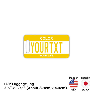 [Luggage tag] Color / Yellow / Original American license plate type / Fashionable / Loss prevention tag