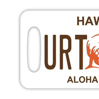 【ラゲッジタグ】ハワイ・カメハメハ大王/オリジナルアメリカナンバープレート型・おしゃれ ・紛失防止タグ PL8HERO