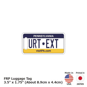 【ラゲッジタグ】ペンシルバニア/オリジナルアメリカナンバープレート型・おしゃれ ・紛失防止タグ PL8HERO