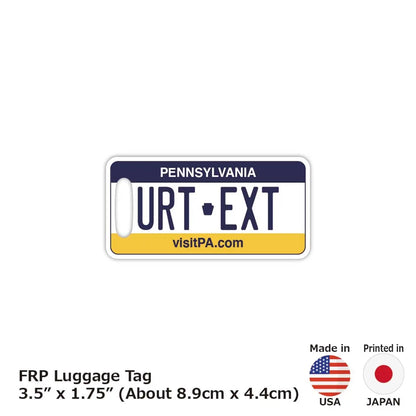 【ラゲッジタグ】ペンシルバニア/オリジナルアメリカナンバープレート型・おしゃれ ・紛失防止タグ PL8HERO
