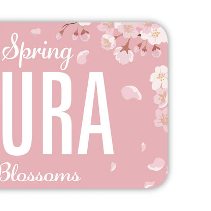 【ラゲッジタグ】サクラ/オリジナルアメリカナンバープレート型・おしゃれ ・紛失防止タグ PL8HERO