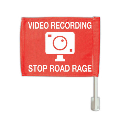 【カーフラッグ】RECORDING/録画中/自動車用オリジナルフラッグ・旗 PL8HERO