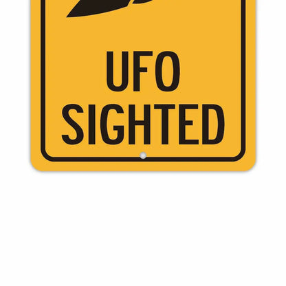 【長方形看板】警告！UFO出現/アメリカ製オリジナル看板(約20x30cm) PL8HERO