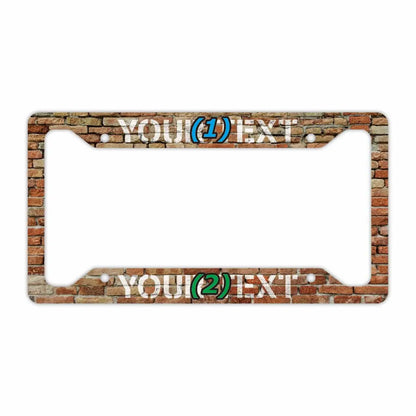 【US車用ナンバーフレーム】レンガ PL8HERO