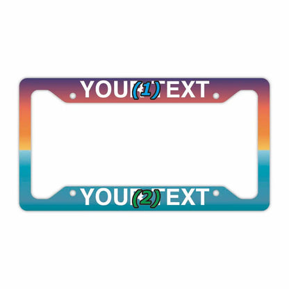 【US車用ナンバーフレーム】グラデーション・夜明け PL8HERO