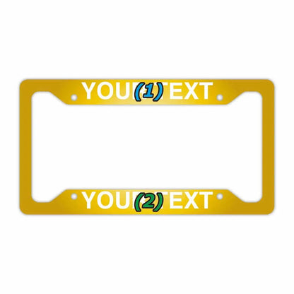 【US車用ナンバーフレーム】グラデーション・ゴールド PL8HERO