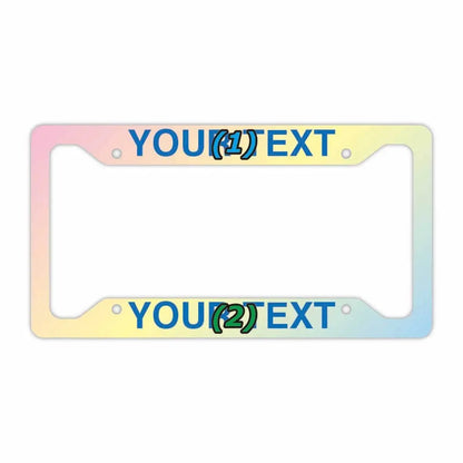 【US車用ナンバーフレーム】グラデーション・パステル PL8HERO