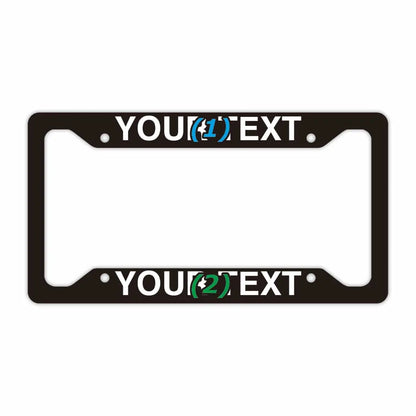 【US車用ナンバーフレーム】ソリッド・ブラック PL8HERO