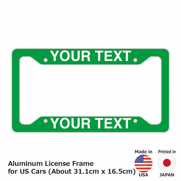 [Number frame for US cars] Solid green