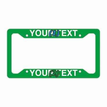 [Number frame for US cars] Solid green