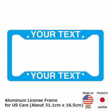 [Number frame for US cars] Solid light blue