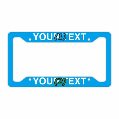 【US車用ナンバーフレーム】ソリッド・ライトブルー PL8HERO