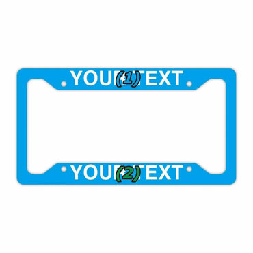 [Number frame for US cars] Solid light blue