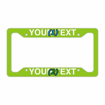 [Number frame for US cars] Solid lime green