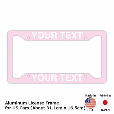 [Number frame for US cars] Solid fashion pink