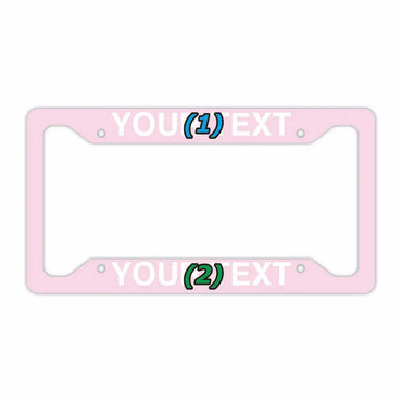 [Number frame for US cars] Solid fashion pink