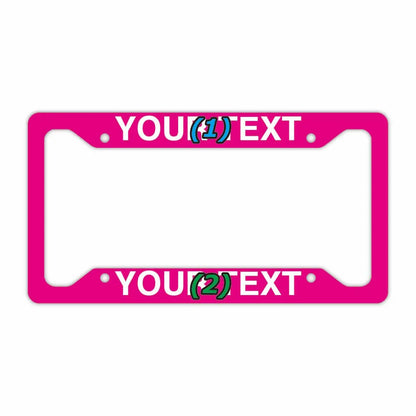 【US車用ナンバーフレーム】ソリッド・ピンク PL8HERO