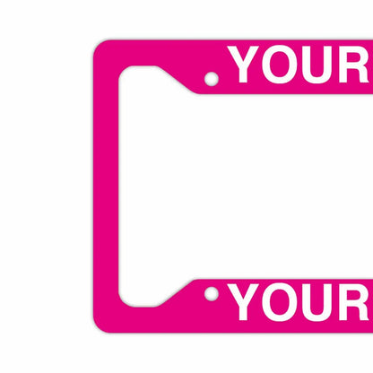 【US車用ナンバーフレーム】ソリッド・ピンク PL8HERO