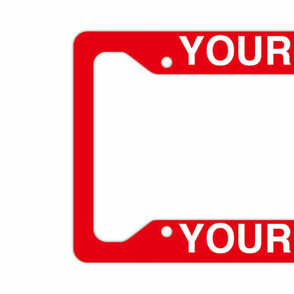 【US車用ナンバーフレーム】ソリッド・レッド PL8HERO