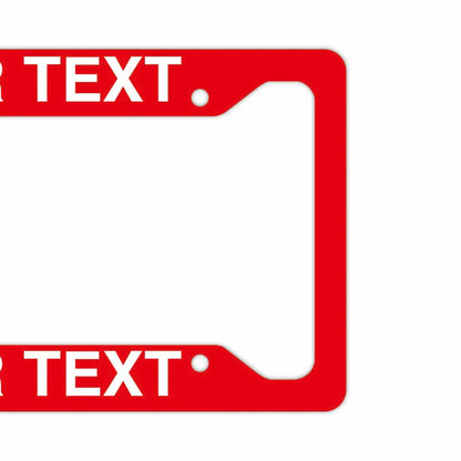 【US車用ナンバーフレーム】ソリッド・レッド PL8HERO