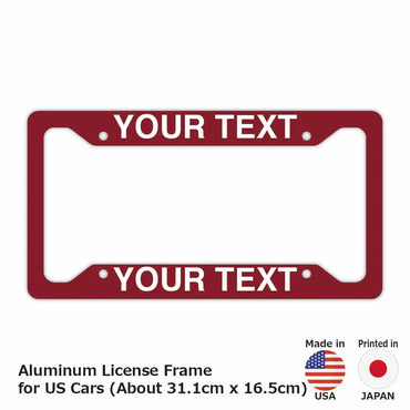 [Number frame for US cars] Solid Maroon Red