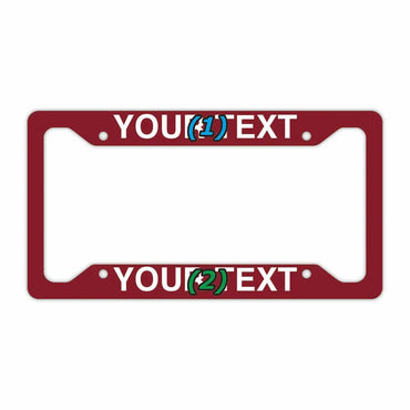 [Number frame for US cars] Solid Maroon Red