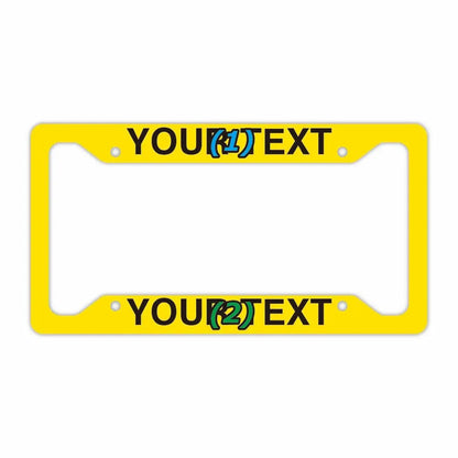 【US車用ナンバーフレーム】ソリッド・イエロー PL8HERO