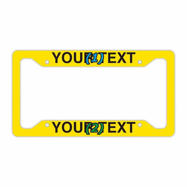 [Number frame for US cars] Solid yellow