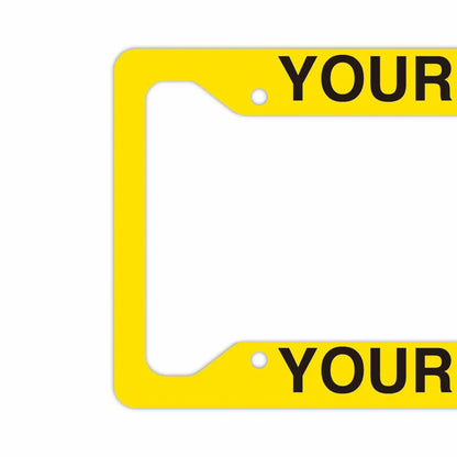 【US車用ナンバーフレーム】ソリッド・イエロー PL8HERO