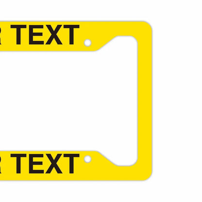 【US車用ナンバーフレーム】ソリッド・イエロー PL8HERO