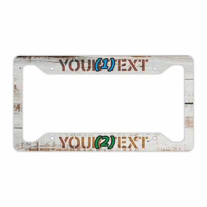 【US車用ナンバーフレーム】ウッド・ホワイト PL8HERO