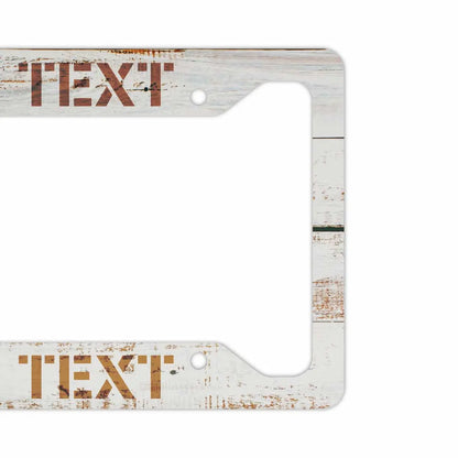 【US車用ナンバーフレーム】ウッド・ホワイト PL8HERO