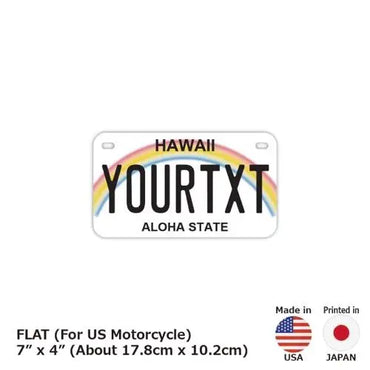 [For medium / US motorcycles] Hawaii Rainbow / Original American license plate