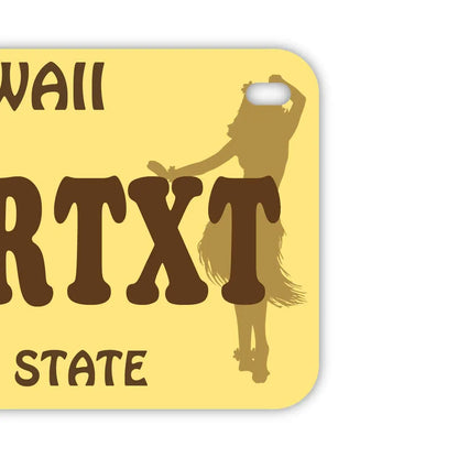 【中・USバイク用】ハワイ・フラガール/オリジナルアメリカナンバープレート PL8HERO