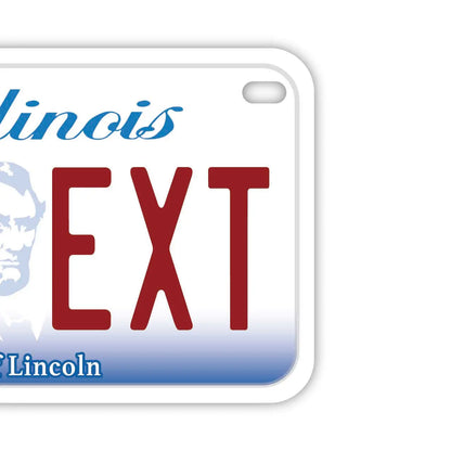 【中・USバイク用】イリノイ/オリジナルアメリカナンバープレート PL8HERO