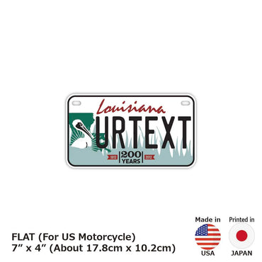 ネームプレート 【中・USバイク用】ルイジアナ/オリジナルアメリカナンバープレート