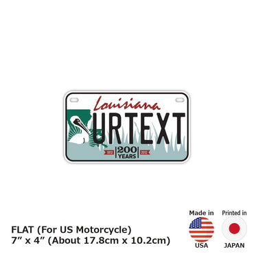 カスタムライセンスプレート型看板 【中・USバイク用】ルイジアナ/オリジナルアメリカナンバープレート