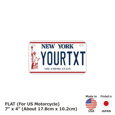 カスタムライセンスプレート型看板 【中・USバイク用】ニューヨーク/オリジナルアメリカナンバープレート
