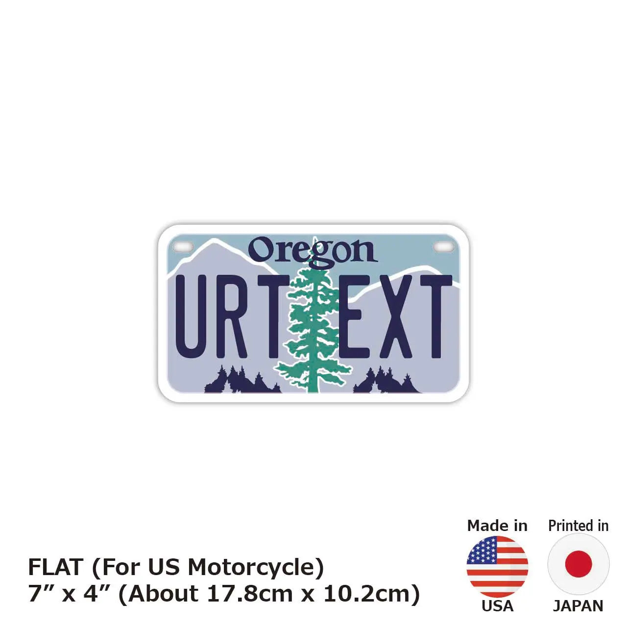 【中・USバイク用】オレゴン/オリジナルアメリカナンバープレート PL8HERO