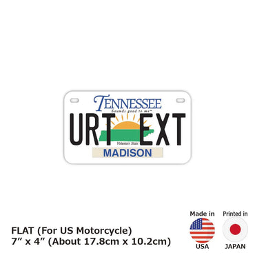 カスタムライセンスプレート型看板 【中・USバイク用】テネシー/オリジナルアメリカナンバープレート